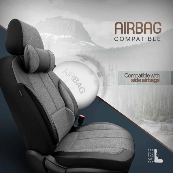 Auto Sitzbezug Set Universal Vorne und Hinten Komfortabel Komplett Set
